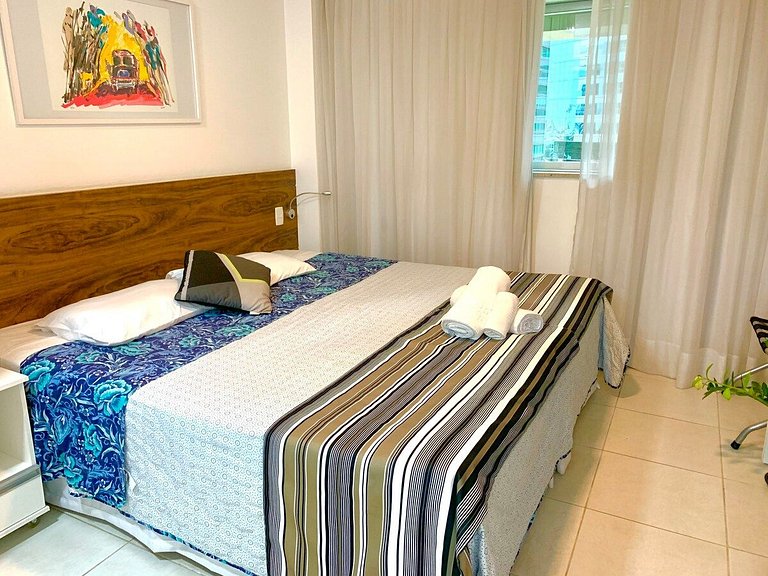 F218 CB Excelente Flat em Hotel Area Central